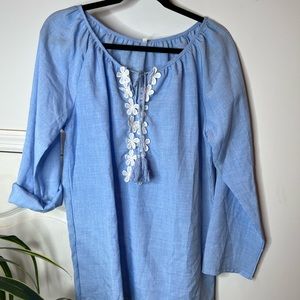 Light Blue Boho top sz L.  NWOT